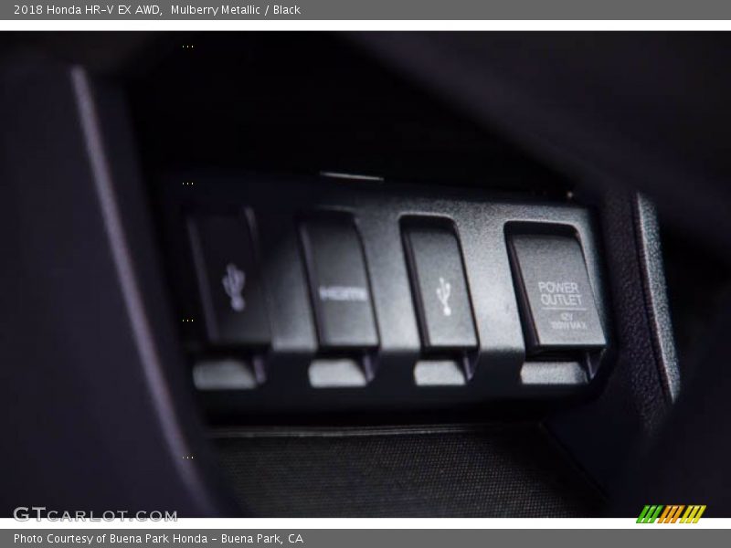 Mulberry Metallic / Black 2018 Honda HR-V EX AWD
