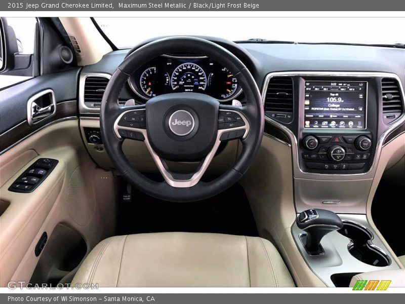 Maximum Steel Metallic / Black/Light Frost Beige 2015 Jeep Grand Cherokee Limited