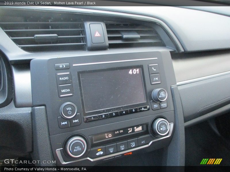 Molten Lava Pearl / Black 2019 Honda Civic LX Sedan