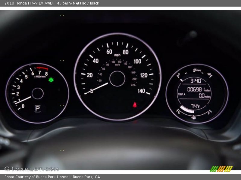 Mulberry Metallic / Black 2018 Honda HR-V EX AWD