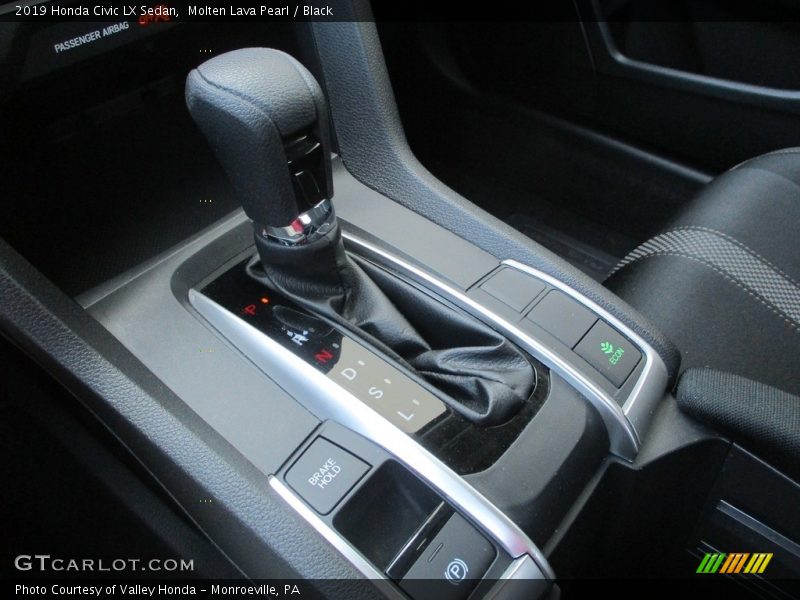 Molten Lava Pearl / Black 2019 Honda Civic LX Sedan