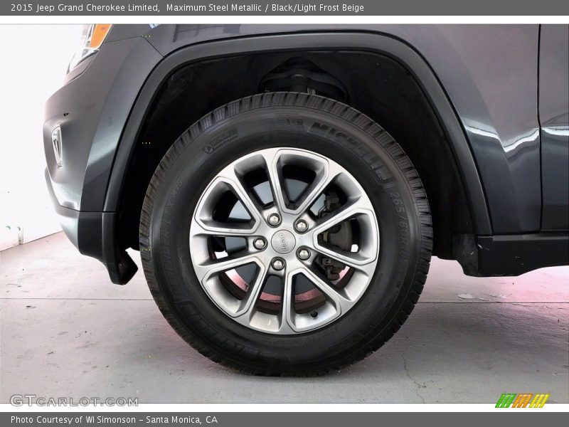 Maximum Steel Metallic / Black/Light Frost Beige 2015 Jeep Grand Cherokee Limited