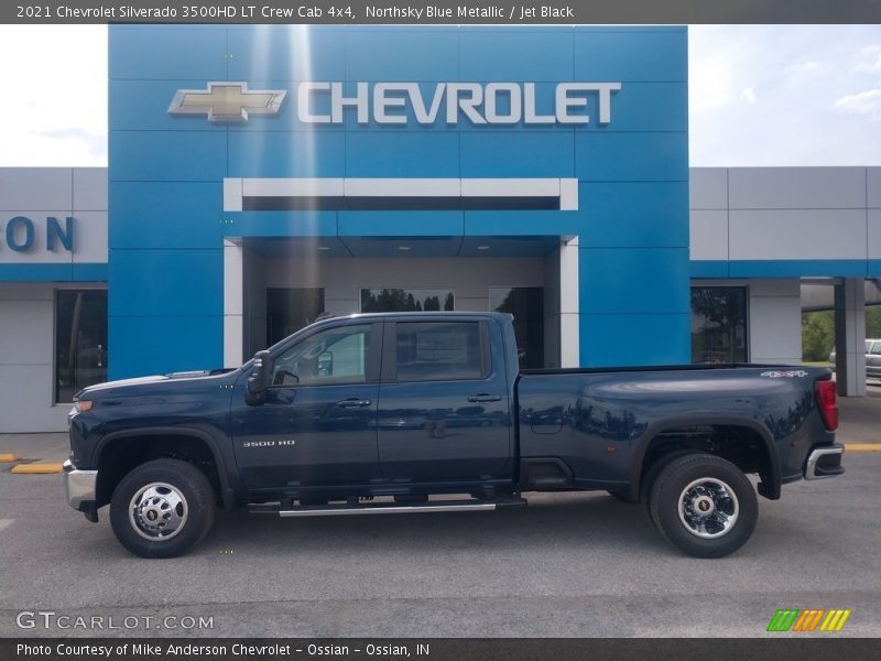 Northsky Blue Metallic / Jet Black 2021 Chevrolet Silverado 3500HD LT Crew Cab 4x4