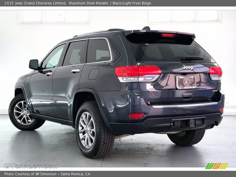 Maximum Steel Metallic / Black/Light Frost Beige 2015 Jeep Grand Cherokee Limited