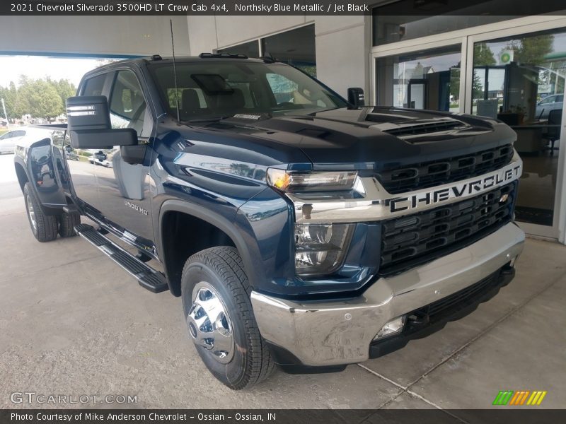 Northsky Blue Metallic / Jet Black 2021 Chevrolet Silverado 3500HD LT Crew Cab 4x4