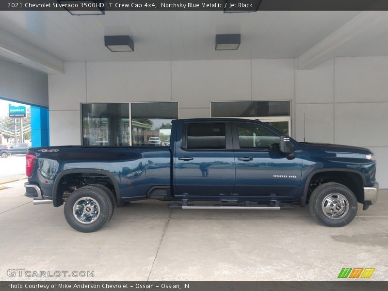Northsky Blue Metallic / Jet Black 2021 Chevrolet Silverado 3500HD LT Crew Cab 4x4