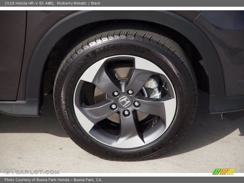 Mulberry Metallic / Black 2018 Honda HR-V EX AWD