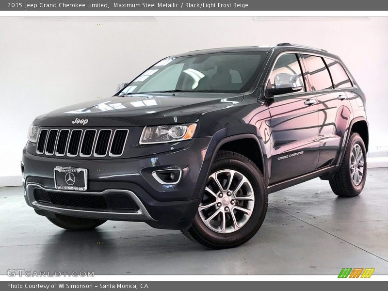 Maximum Steel Metallic / Black/Light Frost Beige 2015 Jeep Grand Cherokee Limited