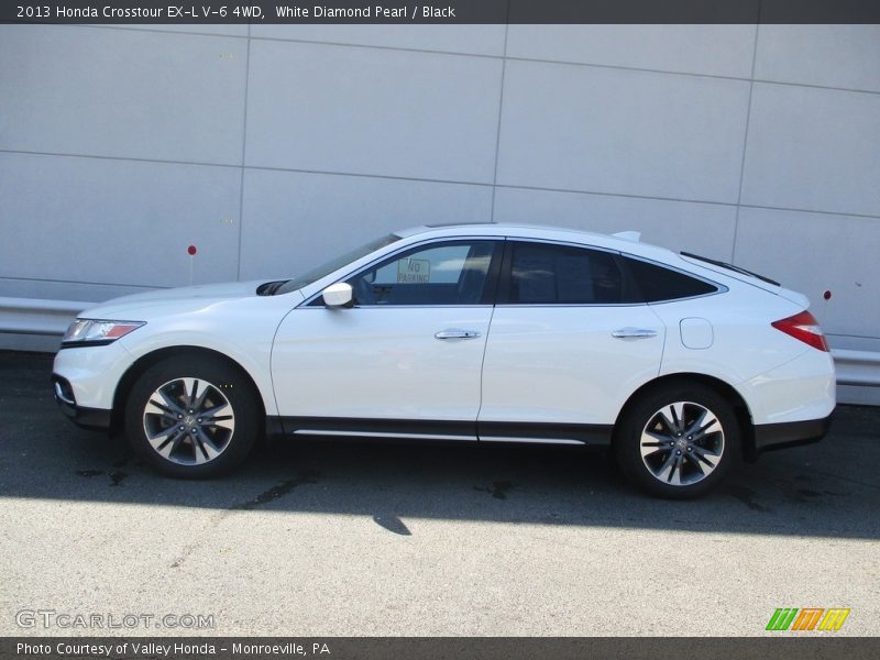 White Diamond Pearl / Black 2013 Honda Crosstour EX-L V-6 4WD