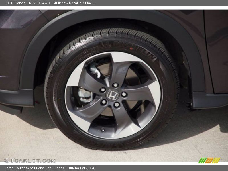 Mulberry Metallic / Black 2018 Honda HR-V EX AWD