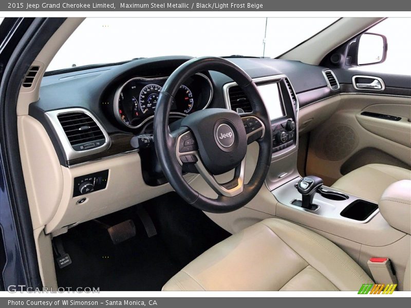 Maximum Steel Metallic / Black/Light Frost Beige 2015 Jeep Grand Cherokee Limited