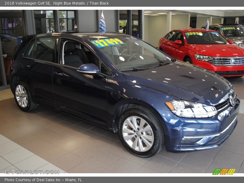 Night Blue Metallic / Titan Black 2018 Volkswagen Golf SE