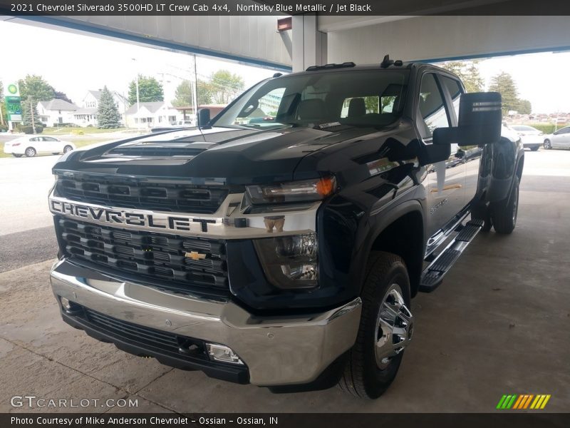 Northsky Blue Metallic / Jet Black 2021 Chevrolet Silverado 3500HD LT Crew Cab 4x4