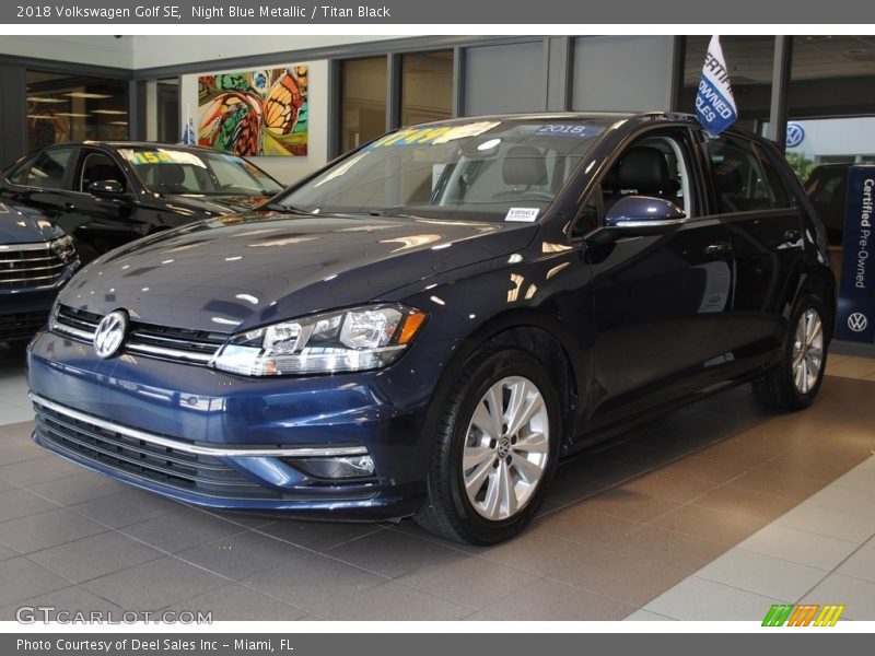 Night Blue Metallic / Titan Black 2018 Volkswagen Golf SE