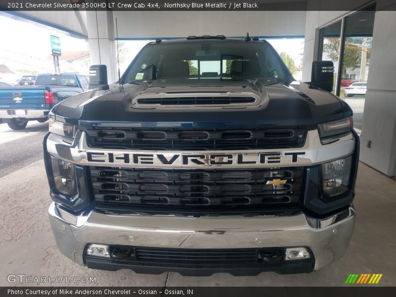 Northsky Blue Metallic / Jet Black 2021 Chevrolet Silverado 3500HD LT Crew Cab 4x4