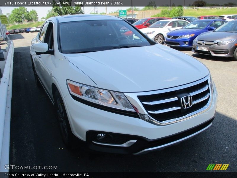 White Diamond Pearl / Black 2013 Honda Crosstour EX-L V-6 4WD