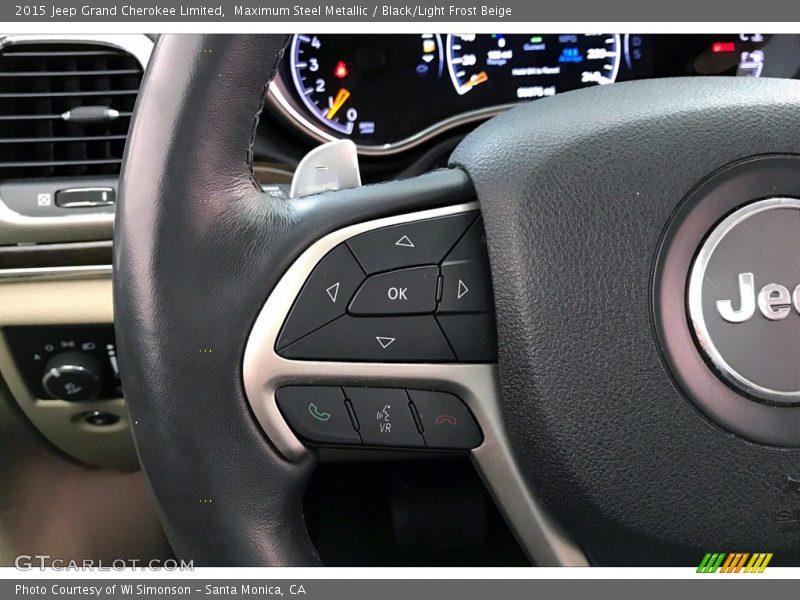 Maximum Steel Metallic / Black/Light Frost Beige 2015 Jeep Grand Cherokee Limited