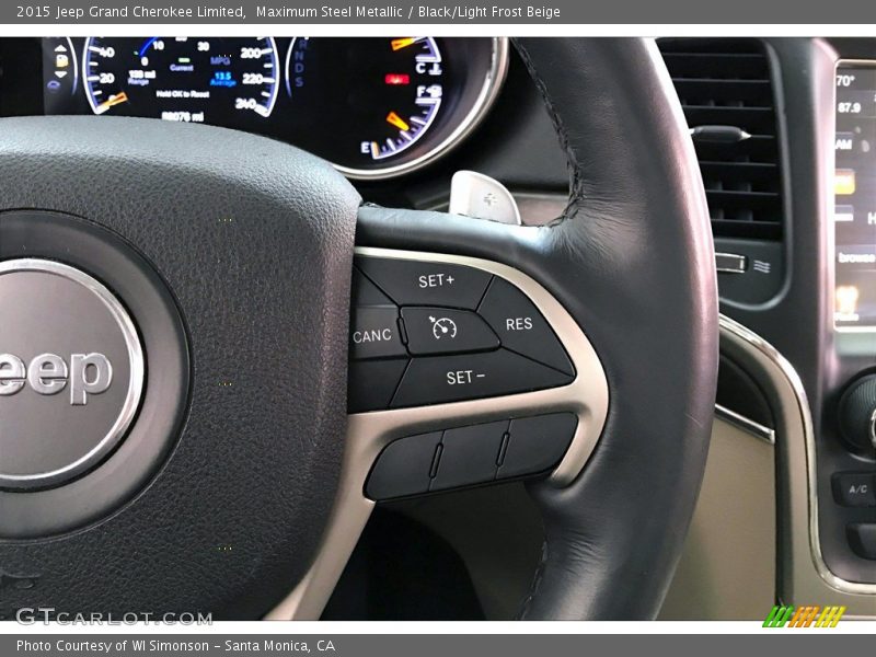 Maximum Steel Metallic / Black/Light Frost Beige 2015 Jeep Grand Cherokee Limited