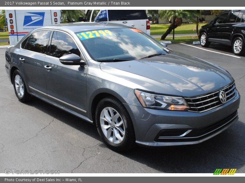 Platinum Gray Metallic / Titan Black 2017 Volkswagen Passat S Sedan