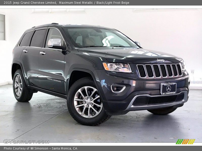 Maximum Steel Metallic / Black/Light Frost Beige 2015 Jeep Grand Cherokee Limited