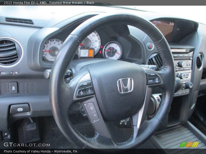 Polished Metal Metallic / Black 2013 Honda Pilot EX-L 4WD