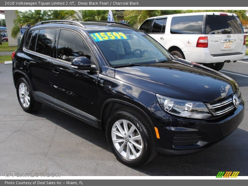 Deep Black Pearl / Charcoal Black 2018 Volkswagen Tiguan Limited 2.0T