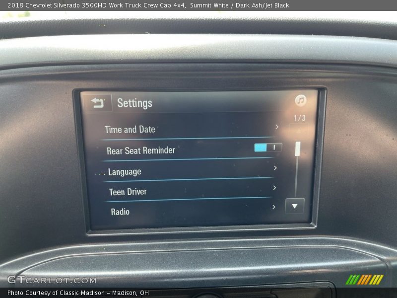 Summit White / Dark Ash/Jet Black 2018 Chevrolet Silverado 3500HD Work Truck Crew Cab 4x4