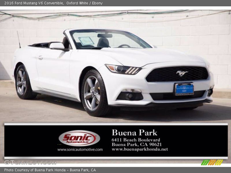 Oxford White / Ebony 2016 Ford Mustang V6 Convertible