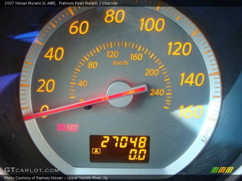 Platinum Pearl Matallic / Charcoal 2007 Nissan Murano SL AWD