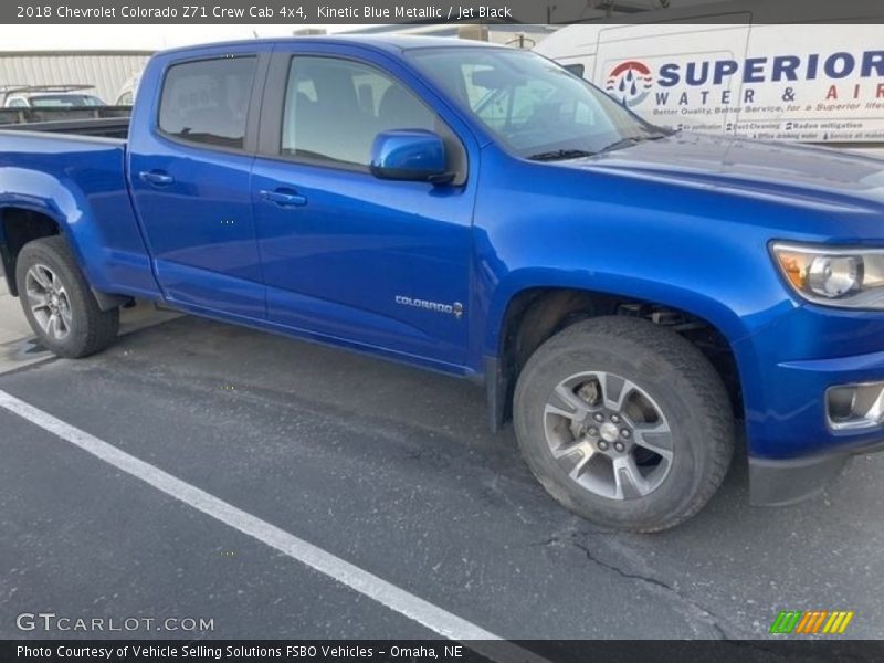 Kinetic Blue Metallic / Jet Black 2018 Chevrolet Colorado Z71 Crew Cab 4x4