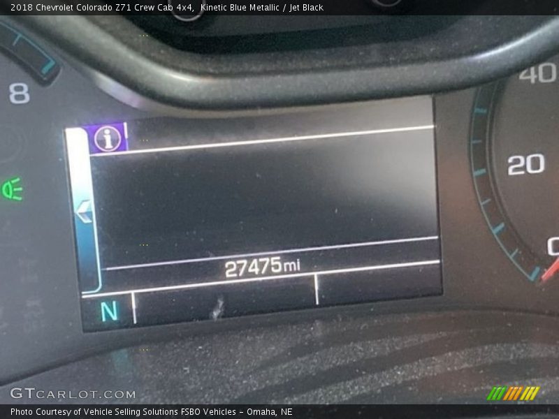 Kinetic Blue Metallic / Jet Black 2018 Chevrolet Colorado Z71 Crew Cab 4x4