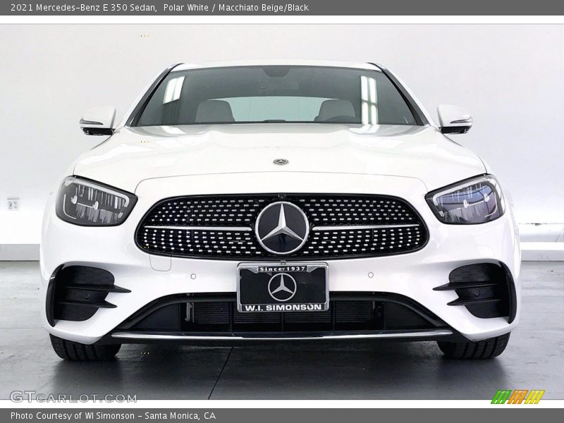 Polar White / Macchiato Beige/Black 2021 Mercedes-Benz E 350 Sedan