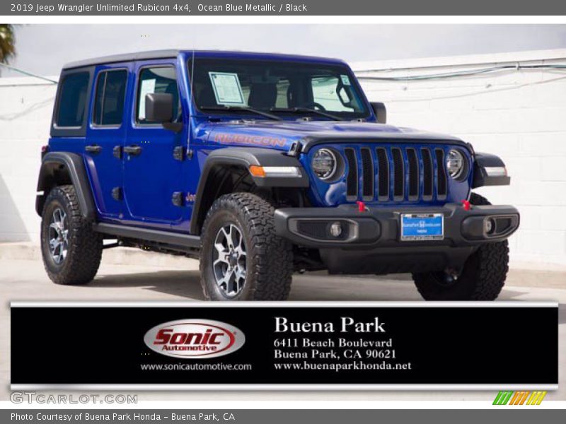 Ocean Blue Metallic / Black 2019 Jeep Wrangler Unlimited Rubicon 4x4