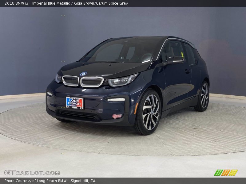 Imperial Blue Metallic / Giga Brown/Carum Spice Grey 2018 BMW i3