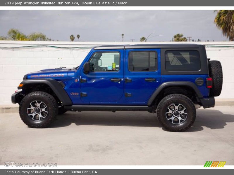 Ocean Blue Metallic / Black 2019 Jeep Wrangler Unlimited Rubicon 4x4