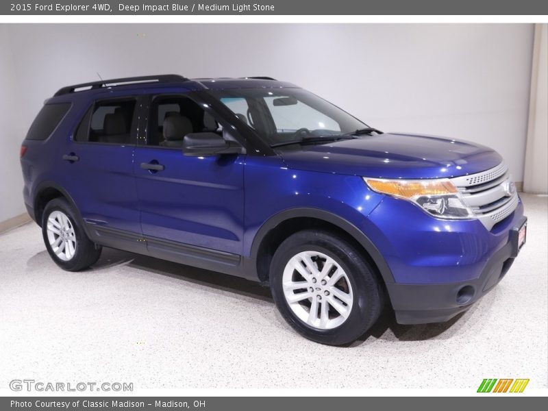 Deep Impact Blue / Medium Light Stone 2015 Ford Explorer 4WD