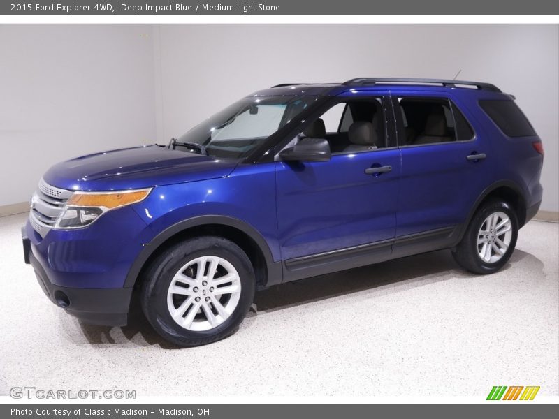 Deep Impact Blue / Medium Light Stone 2015 Ford Explorer 4WD
