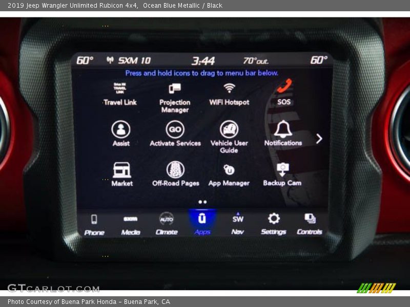 Ocean Blue Metallic / Black 2019 Jeep Wrangler Unlimited Rubicon 4x4