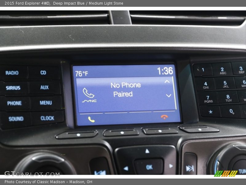 Deep Impact Blue / Medium Light Stone 2015 Ford Explorer 4WD
