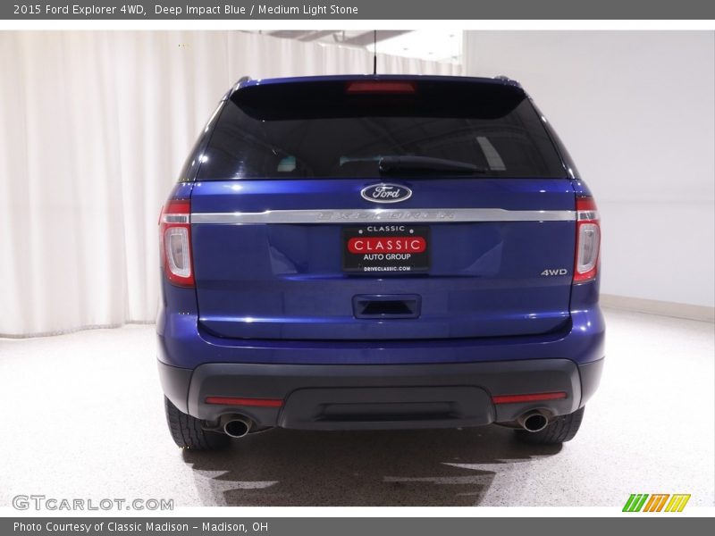 Deep Impact Blue / Medium Light Stone 2015 Ford Explorer 4WD