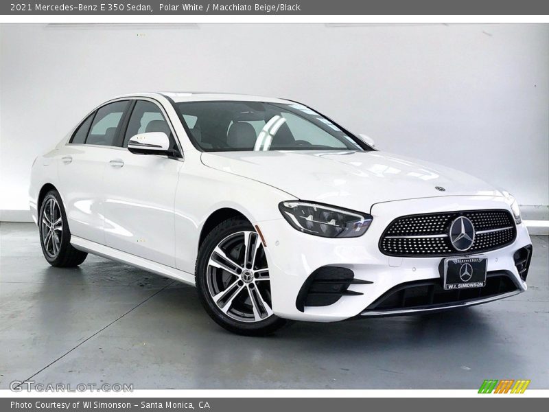 Polar White / Macchiato Beige/Black 2021 Mercedes-Benz E 350 Sedan