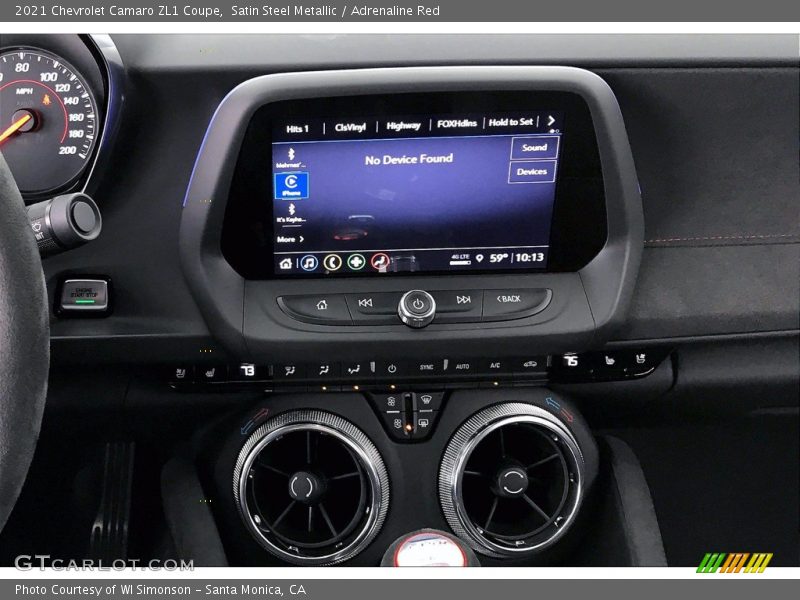Controls of 2021 Camaro ZL1 Coupe