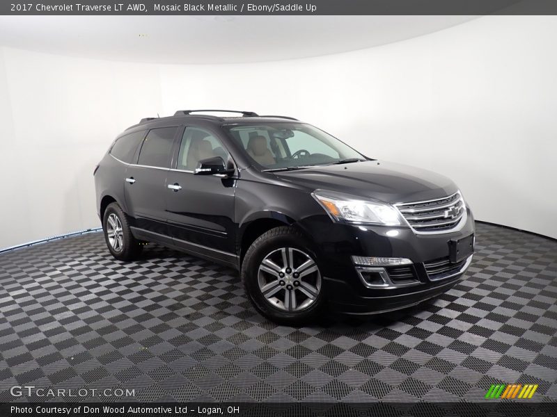 Mosaic Black Metallic / Ebony/Saddle Up 2017 Chevrolet Traverse LT AWD