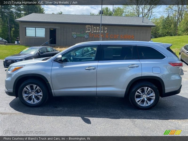 Silver Sky Metallic / Ash 2015 Toyota Highlander XLE