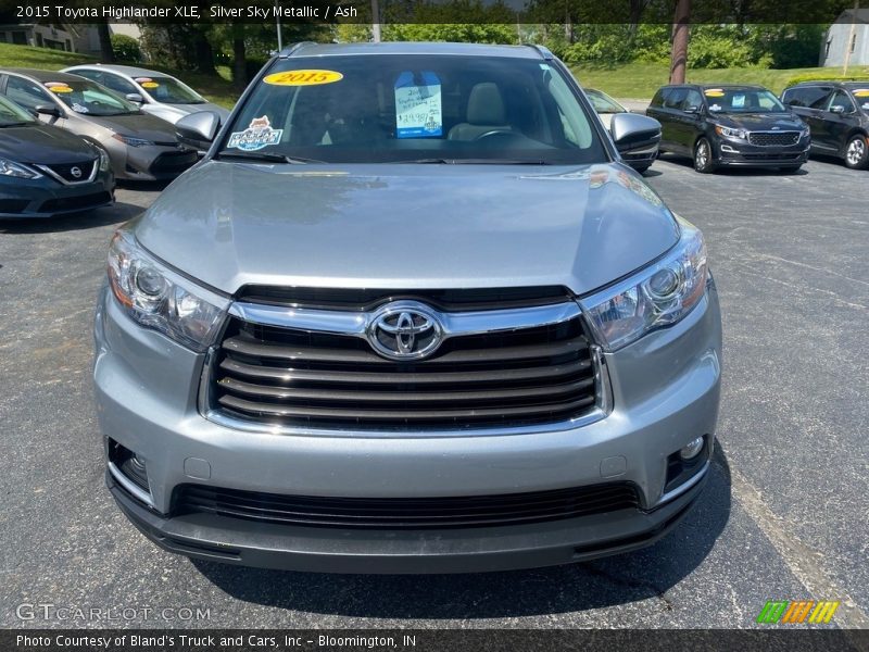 Silver Sky Metallic / Ash 2015 Toyota Highlander XLE