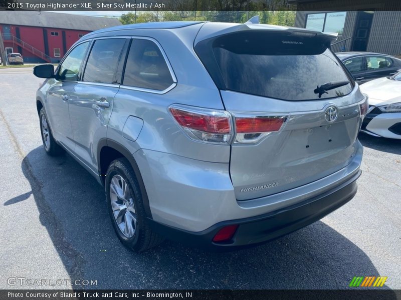 Silver Sky Metallic / Ash 2015 Toyota Highlander XLE