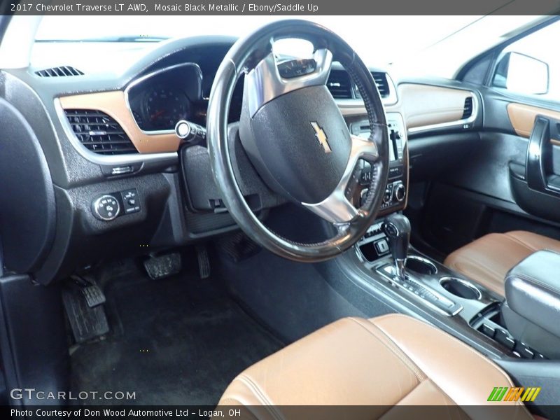 Mosaic Black Metallic / Ebony/Saddle Up 2017 Chevrolet Traverse LT AWD