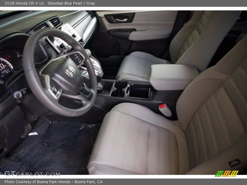 Obsidian Blue Pearl / Gray 2018 Honda CR-V LX
