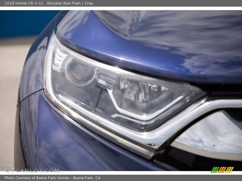 Obsidian Blue Pearl / Gray 2018 Honda CR-V LX
