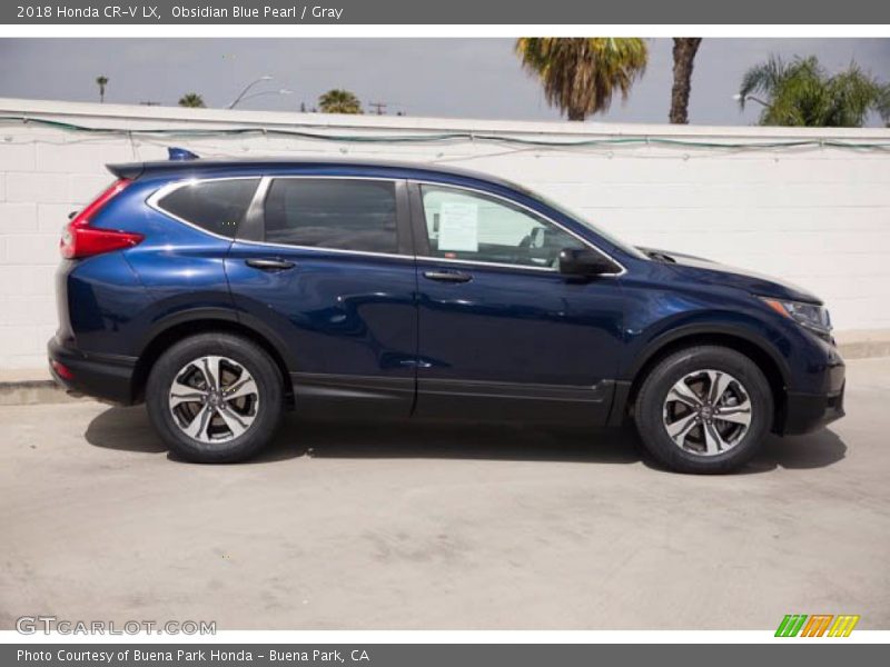 Obsidian Blue Pearl / Gray 2018 Honda CR-V LX